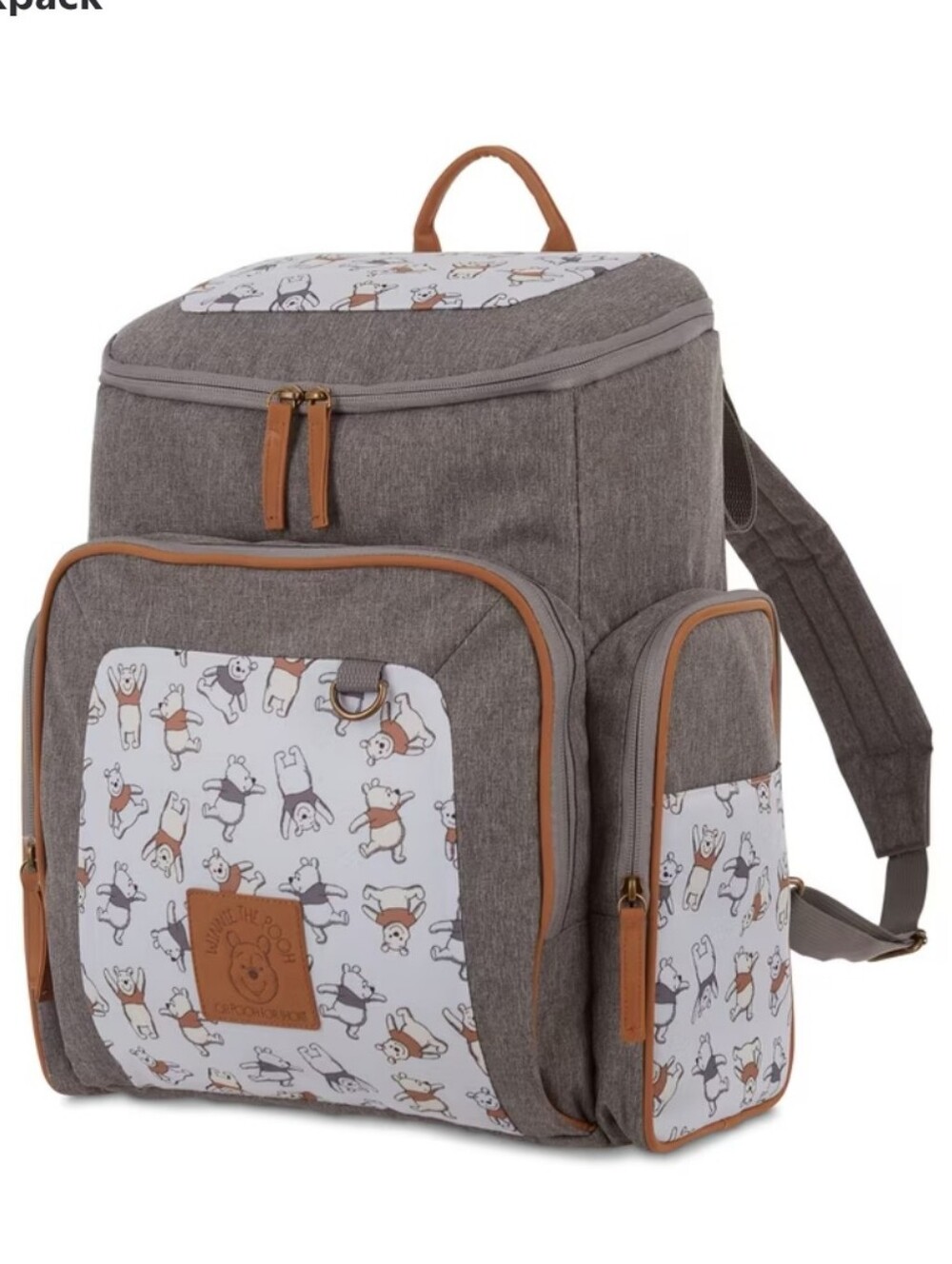 NWT Disney Baby Diaper Bag Winnie The Pooh Jartop Backpack Changing Pad Travel